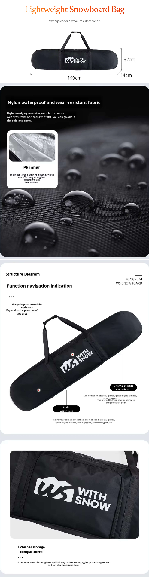WS Snowboard Bag 160 guide 1